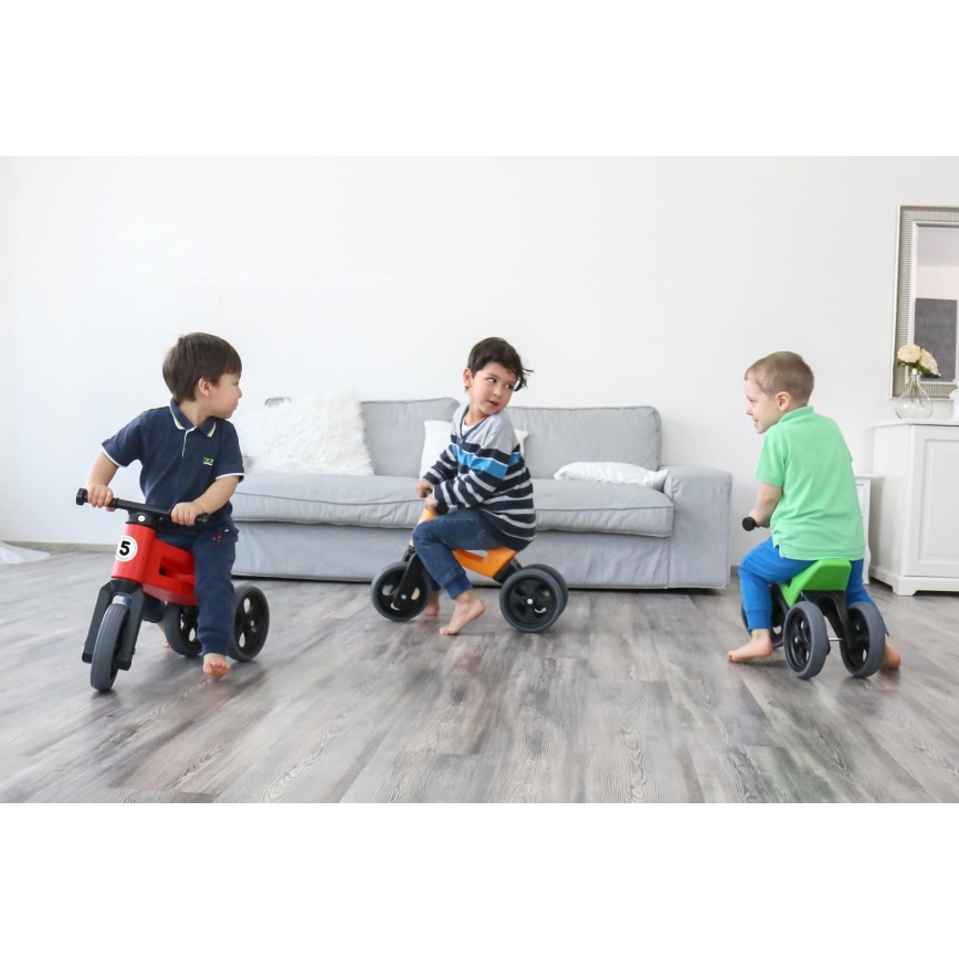 Funny Wheels - Balanscykel 2-i-1 RIDER SPORT grön/svart