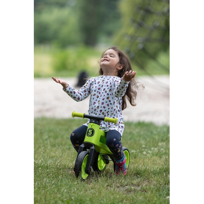 Funny Wheels - Balanscykel 2-i-1 RIDER SUPER SPORT grön/svart