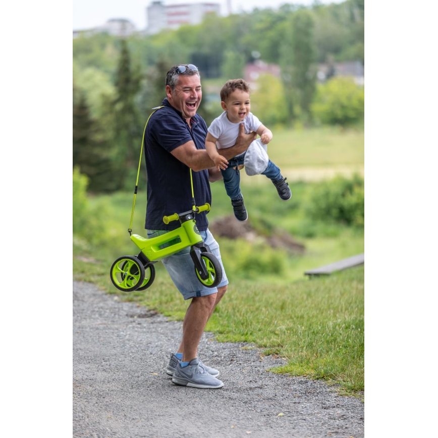 Funny Wheels - Balanscykel 2-i-1 RIDER SUPER SPORT grön/svart