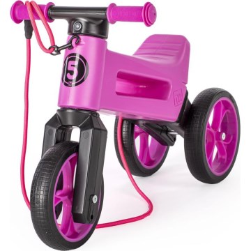 Funny Wheels - Balanscykel 2 i 1 RIDER SUPER SPORT rosa/svart