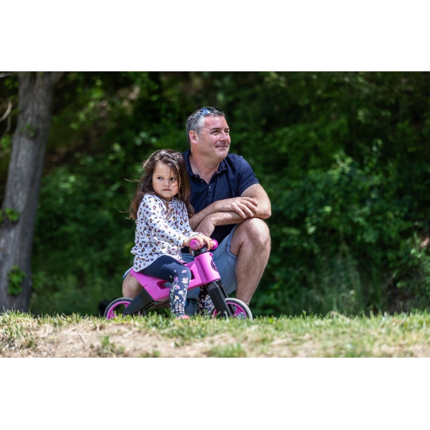 Funny Wheels - Balanscykel 2 i 1 RIDER SUPER SPORT rosa/svart