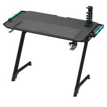 Gaming bord SNAKE med LED RGB bakbelysning 100 x 60 cm svart