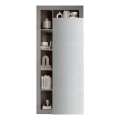 Garderob LENOR 91x209 cm vit/grå betong