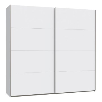 Garderob med spegel KARO 220x210 cm, vit