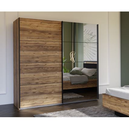 Garderob med spegel OREN 220x210 cm artisan-ek