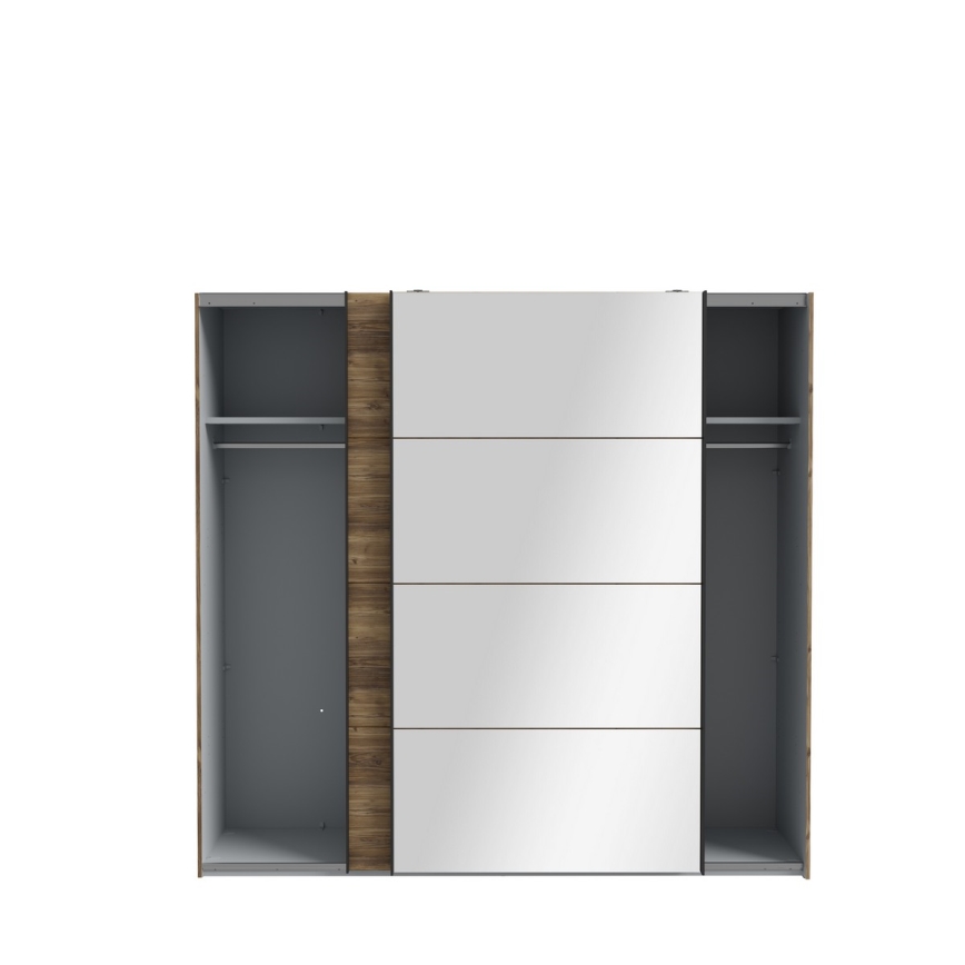 Garderob med spegel OREN 220x210 cm artisan-ek