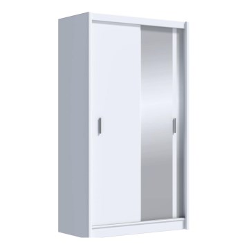 Garderob med spegel SABRINA 150x215 cm vit