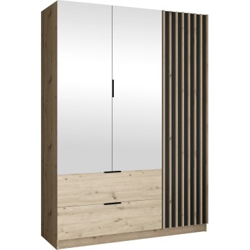 Garderob med spegel VISTA 150x215 cm artisan-ek/grafit