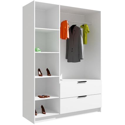 Garderob med spegel VISTA 150x215 cm artisan-ek/grafit