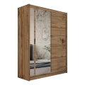 Garderobsskåp med spegel SABRINA 180x215 cm Wotan-ek