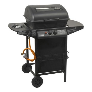 Gasolgrill med 3 brännare, svart