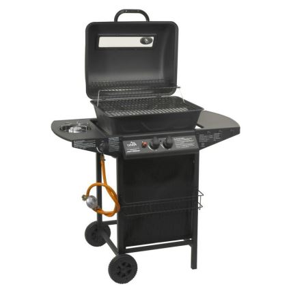 Gasolgrill med 3 brännare, svart