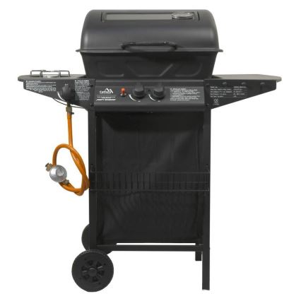 Gasolgrill med 3 brännare, svart