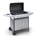 Gasolgrill med 4 brännare i rostfritt stål