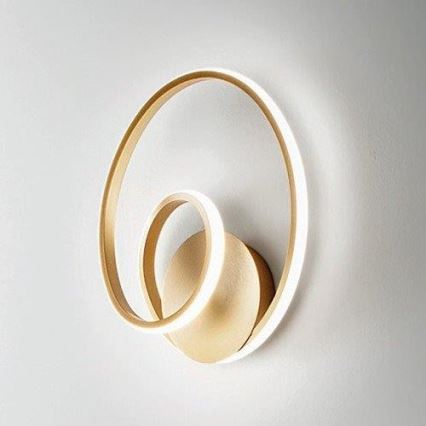 Gea Luce DIVA A ORO SPAZZOLATO - LED ljusreglerad vägglampa DIVA LED/20W/230V guld