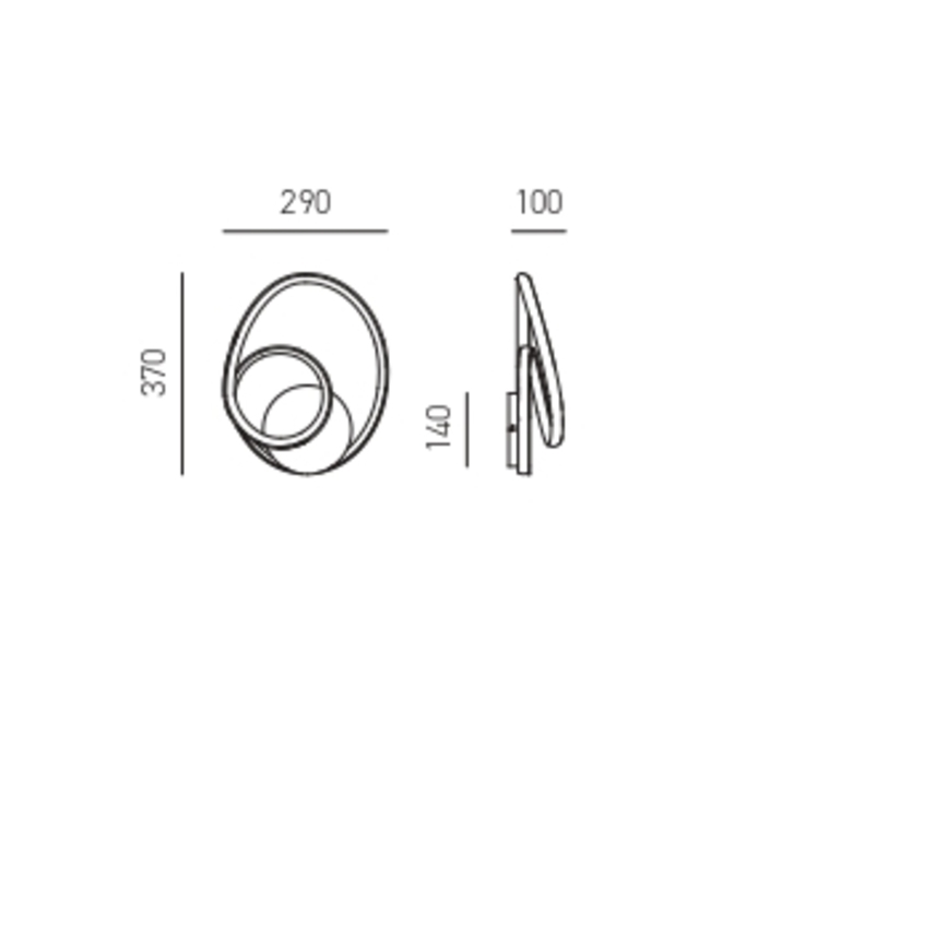 Gea Luce DIVA A TITANIO - LED ljusreglerad vägglampa DIVA LED/20W/230V antracit