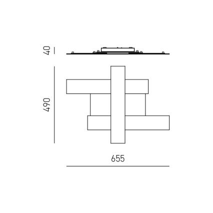 Gea Luce DOHA P P N - LED taklampa DOHA LED/30W/230V 65,5 cm svart