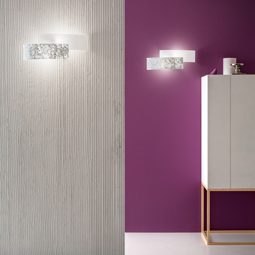 Gea Luce LARA A P arg - Vägglampa LARA 2xE14/42W/230V silver