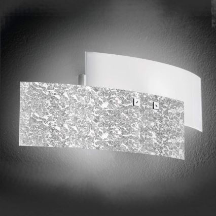 Gea Luce LARA A P arg - Vägglampa LARA 2xE14/42W/230V silver