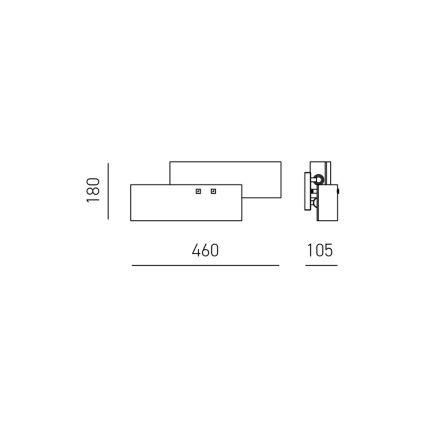 Gea Luce LARA A P oro - Vägglampa LARA 2xE14/42W/230V guld