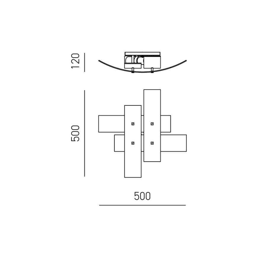 Gea Luce LARA P P arg - Taklampa LARA 2xE27/52W/230V 50 cm silver