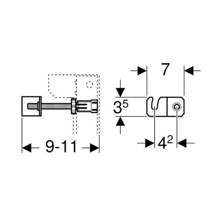 Geberit 111.013.00.1 - Duofix förväggsmonteringssats 9-11 cm
