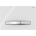 Geberit 115.788.11.2 - Spolknapp Sigma50 24,6x16,4 cm vit/mattkrom