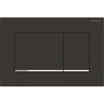 Geberit 115.883.14.1 - Spolknapp Sigma30 24,6x16,4 cm svart/blank krom