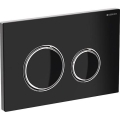 Geberit 115.884.SJ.1 - Spolknapp Sigma50 24,6x16,4 cm svart/blank krom