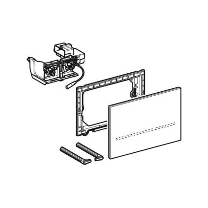 Geberit 116.090.SG.6 - Beröringsfri spolknapp Sigma80 24,7x16,4 cm IP45 svart