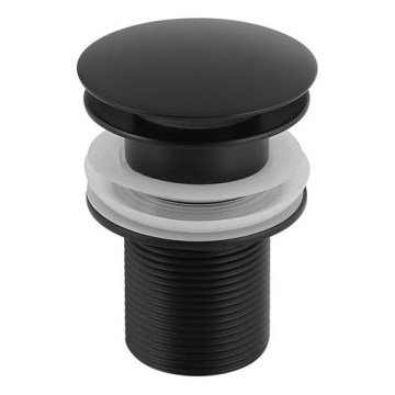 Gedy - Bottenventil för tvättställ CLICK-CLACK Ø 6,6 cm matt svart
