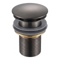Gedy - Bottenventil för tvättställ CLICK-CLACK Ø 6,6 cm, metallgrå