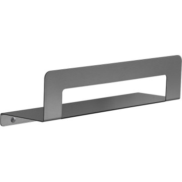 Gedy - CLEO handdukshylla med hängare, 30 cm, metallgrå