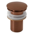 Gedy - Click-clack-bottenventil för handfat, Ø 6,6 cm, brons