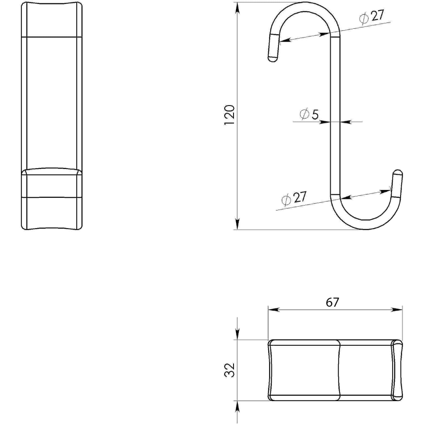 Gedy - Elementkrok svart/termoplast