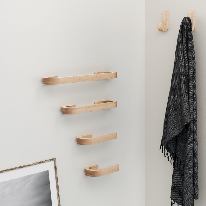 Gedy - Handdukshängare för vägg HIMALAYA 6,7x21 cm bambu