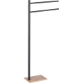 Gedy - Handdukställ TRILLY 83,5 cm matt svart/bambu