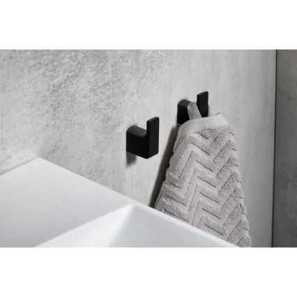 Gedy - KIT 2x Väggkrok PIRENEI matt svart