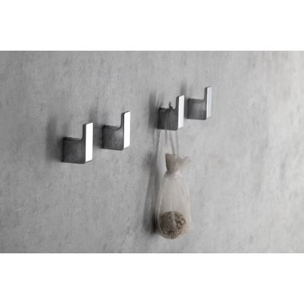 Gedy - KIT 2x Väggkrok PIRENEI skinande krom