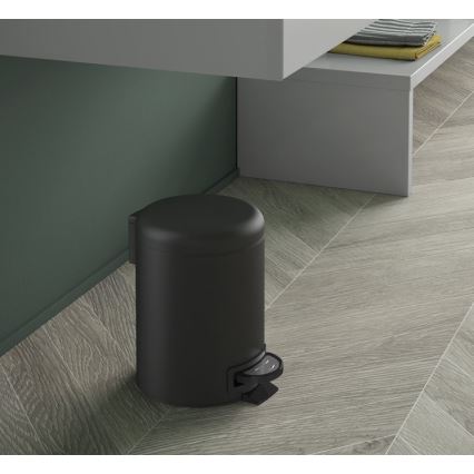 Gedy - Papperskorg POTTY 5 l, mjukstängning, matt svart