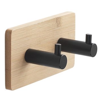 Gedy - självhäftande Handukskrok HIMALAYA svart/bambu