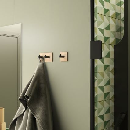 Gedy - självhäftande Handukskrok HIMALAYA svart/bambu