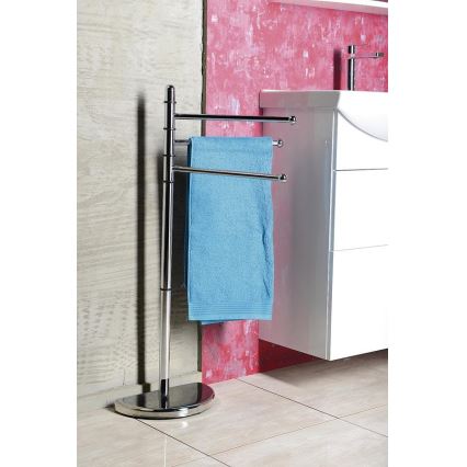 Gedy - Stativ med handukshängare HIBISCUS 90,5 cm skinande krom