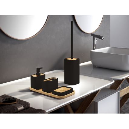 Gedy - Tvålfat NINFEA svart/bambu