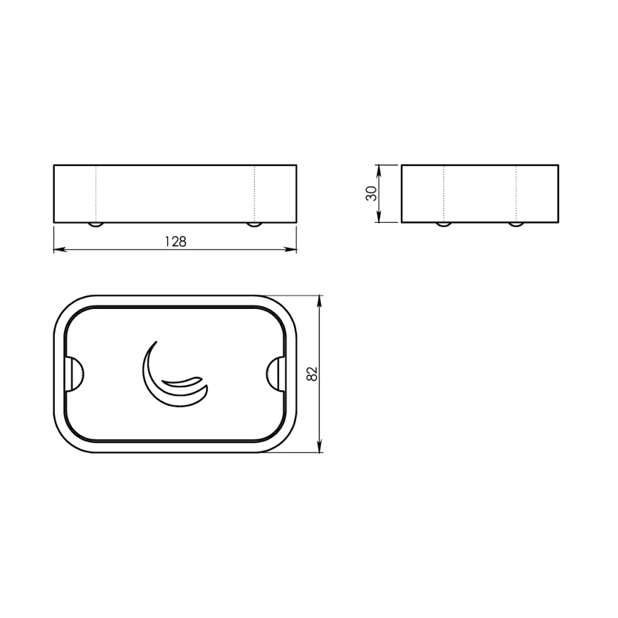 Gedy - Tvålkopp NINFEA vit/bambu
