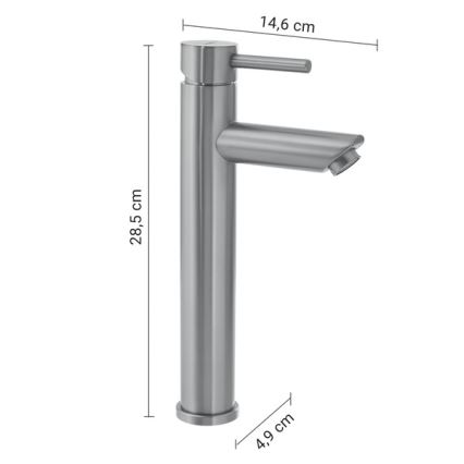 Gedy - Tvättställsblandare ALTO 28,5 cm mattkrom