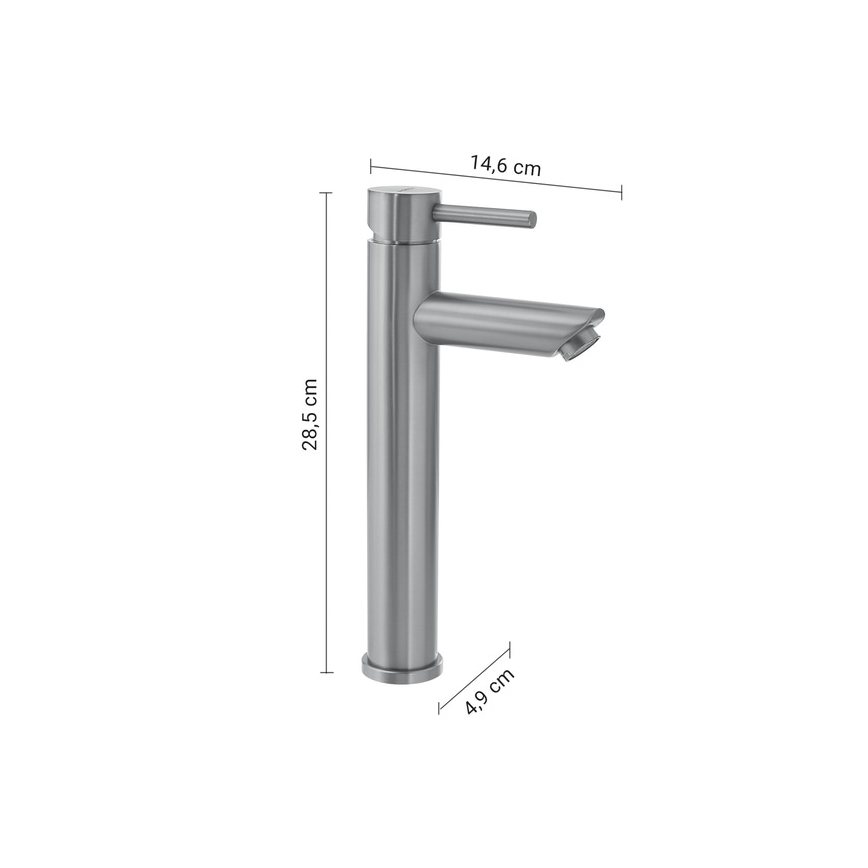 Gedy - Tvättställsblandare ALTO 28,5 cm mattkrom