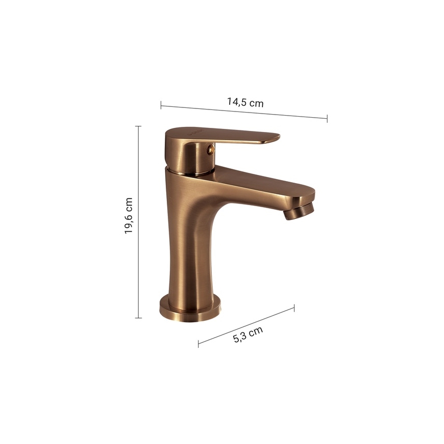 Gedy - Tvättställsblandare COMO 19,6 cm i brons