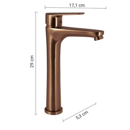 Gedy - Tvättställsblandare COMO 29 cm i brons