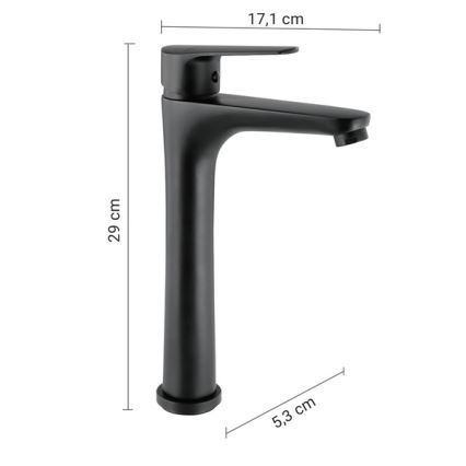 Gedy - Tvättställsblandare COMO 29 cm matt svart
